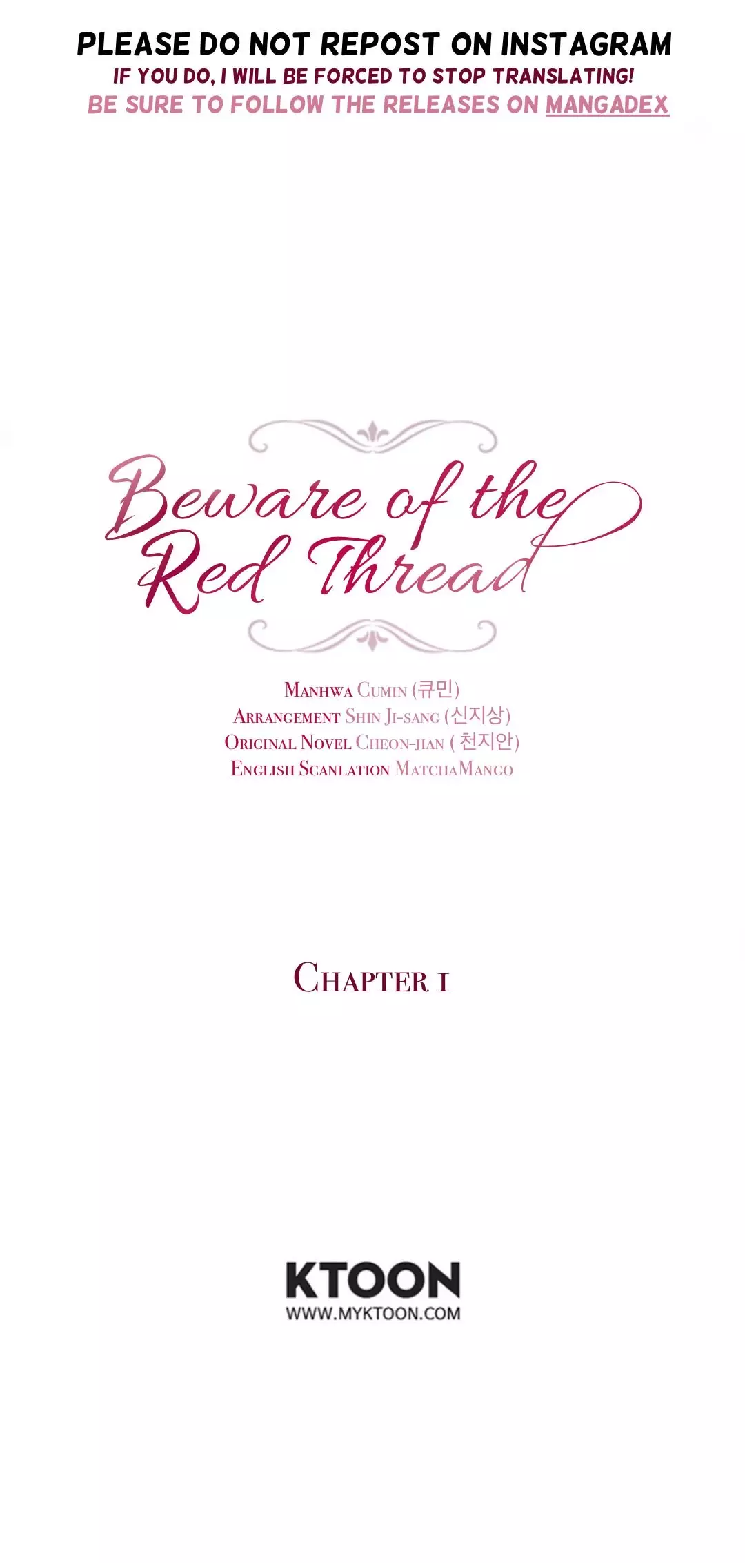Beware Of The Red Thread - 1 page 1