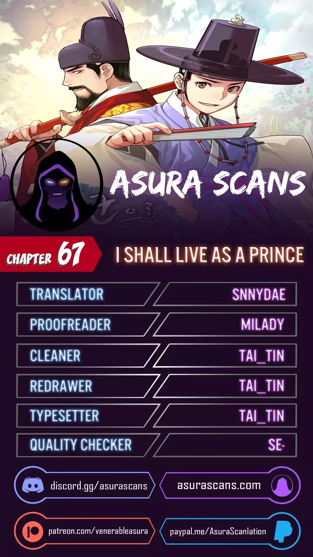 I Shall Live As A Prince - 67 page 1