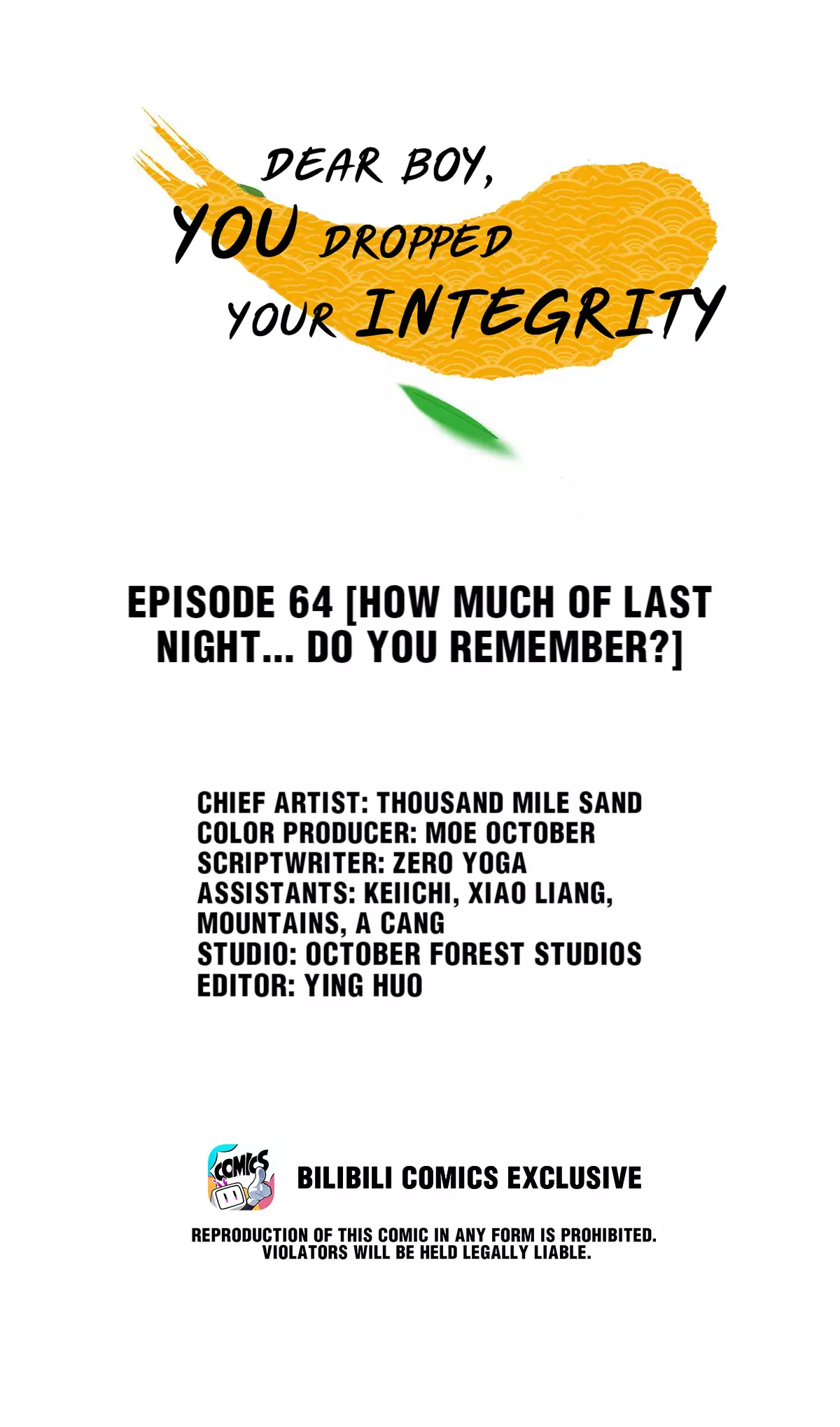 Dear Boy, You Dropped Your Integrity - 67 page 0