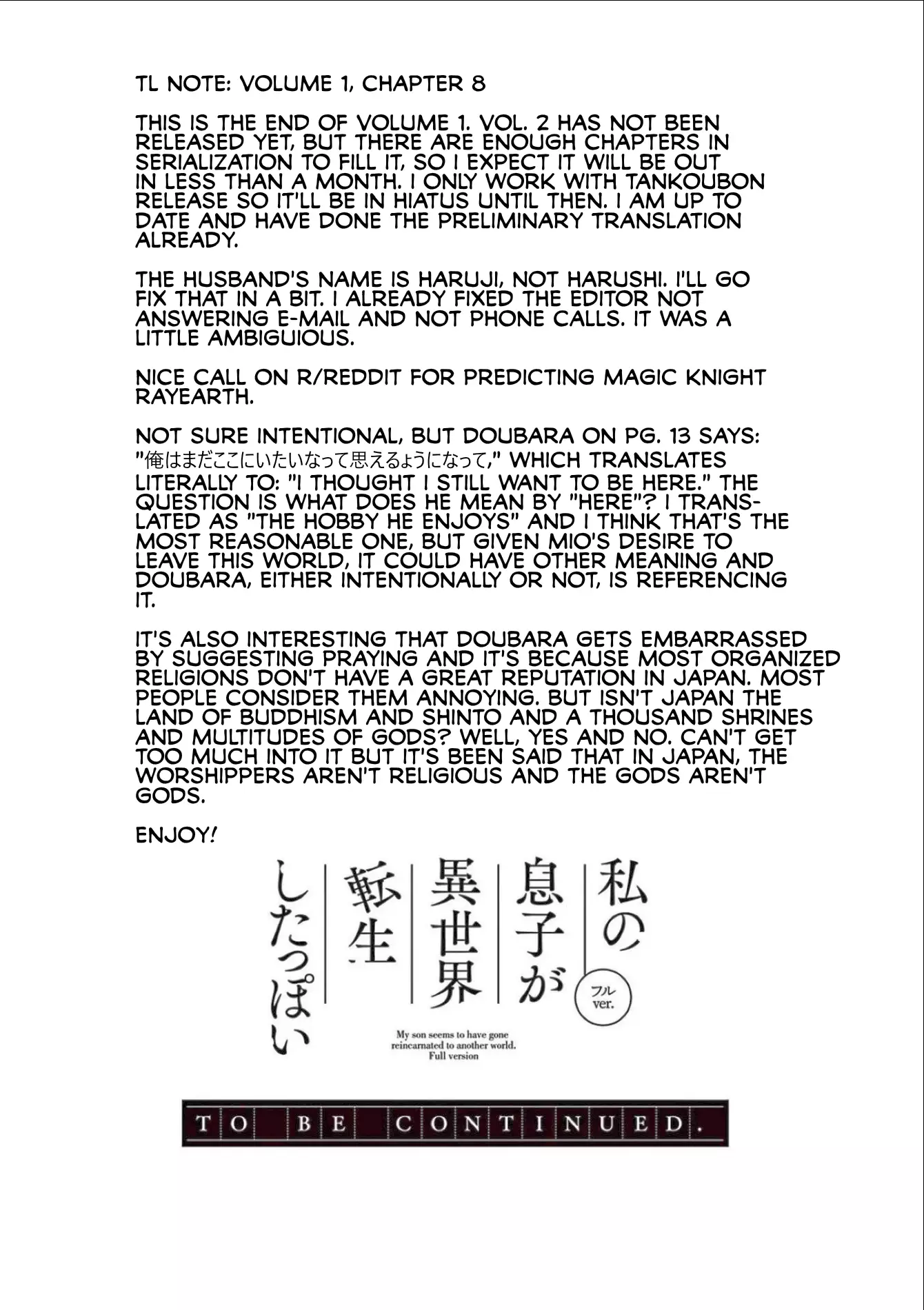 Watashi No Musuko Ga Isekai Tensei Shitappoi - 8 page 20-fdbe1eaf