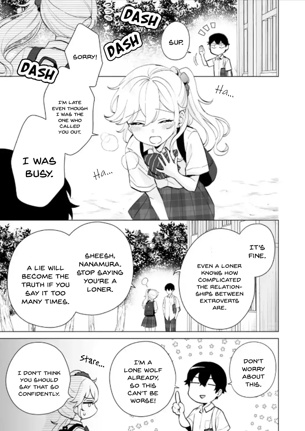 Please Leave Me Alone (For Some Reason, She Wants To Change A Lone Wolf's Helpless High School Life.) - 12 page 3-94961cca